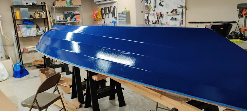 Sapphire Blue, first coat, Northeaster Dory